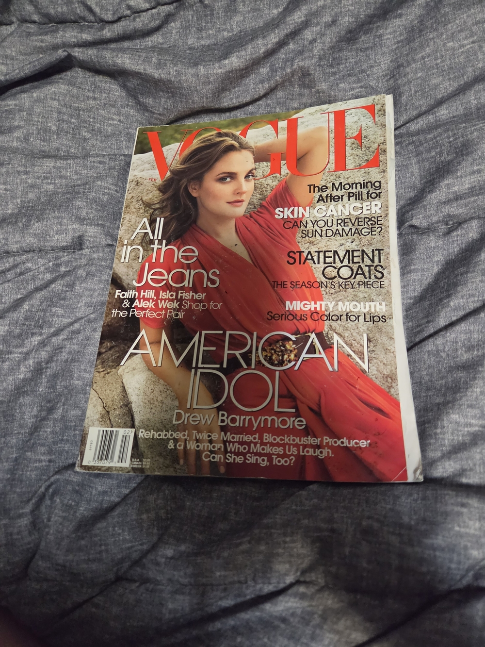 Vogue Magazine Coffee Table Book ft Drew Berrymore February 2006 issue